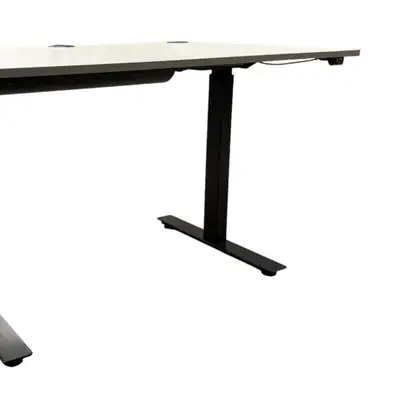 Elskrivbord ROL Ergo GF-470 VitSvart Flexibelt 120-180×70-80