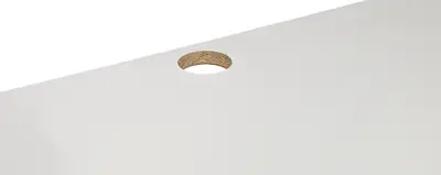 Bordsskiva Vit med kabelhål 120×80 (2)