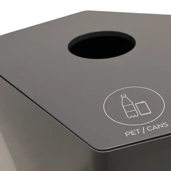 Papperskorg TreCe Kite Papper Antracit-Grå (2)