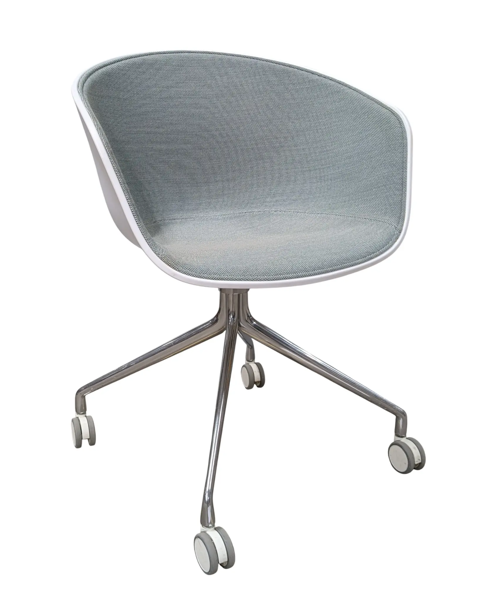 Konferensstol AAC24 Front Upholstery GrönBlåVitKrom (6)