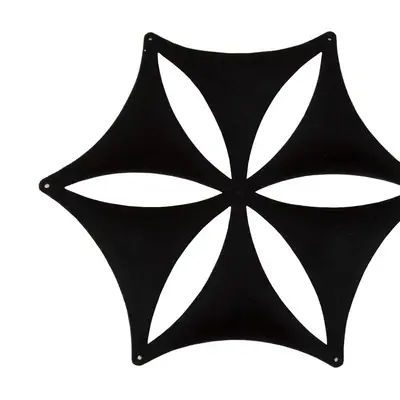 Ljudabsorbent Abstracta Airflake Blade Open Svart