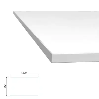 Bordsskiva vit 120×75