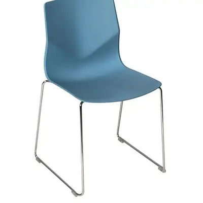 Stol Four Design Fourcast 2 line Blå/Krom