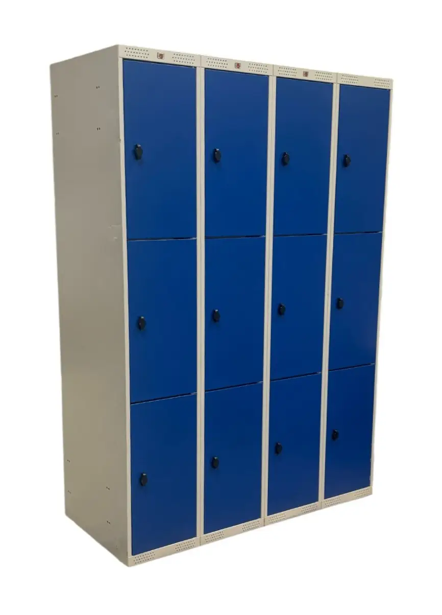 Elevskåp 12-Dörrars GråBlå