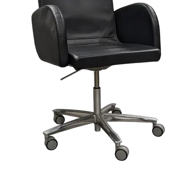 Konferensstol Kinnarps Koy Svart Skinn