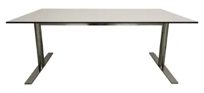 Soffbord EKV Ceasar T VitSvartKrom 140×70 H55