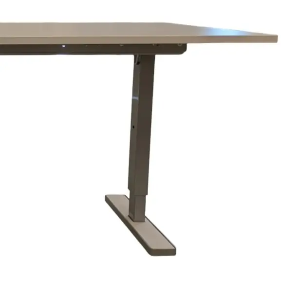 Skrivbordsstativ Justerbart GråVit 140-160×70 (2)