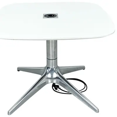 Sidobord EFG Hidetech Vit/Krom 70x70cm