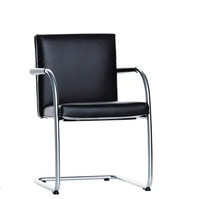 Konferensstol Vitra Visasoft Svart/Skinn