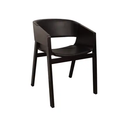 Karmstol Ton Merano Svart/Mörkbrun