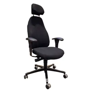 Arbetsstol Malmstolen 7000 Svart Nyklädd