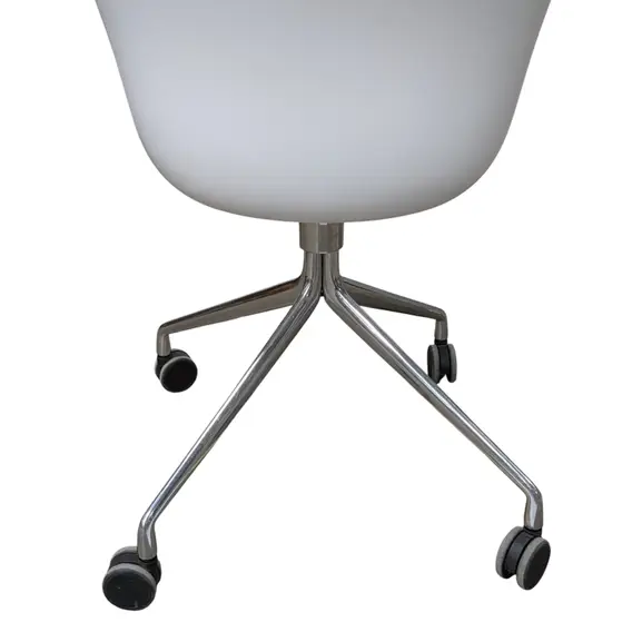 Konferensstol AAC24 Front Upholstery GråVitKrom (2)