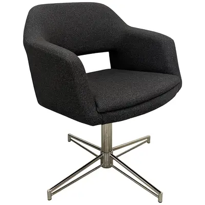 RPG 197405-265576 Fåtölj Johanson Design Largo MörkgråKrom