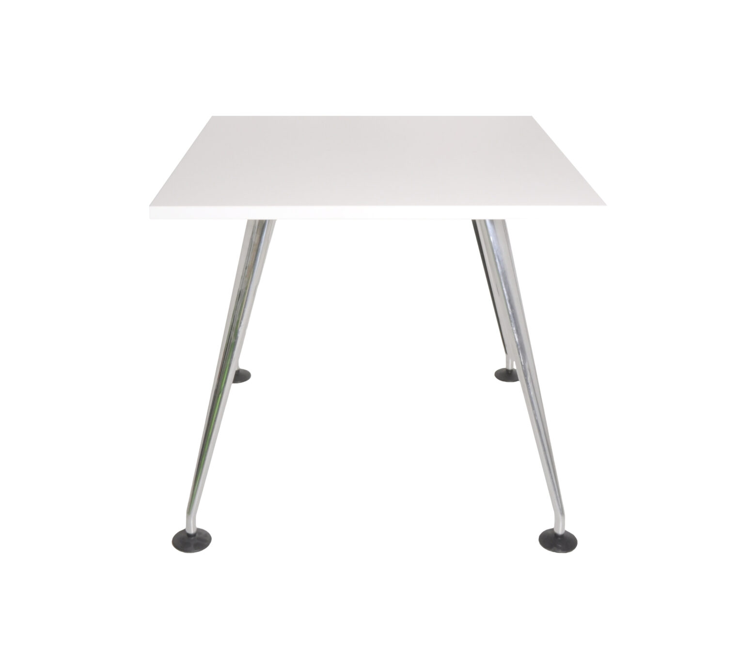 Bord Vitra 80x80 Vit/Krom
